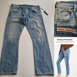 $220 NEW CoH ANTHROPOLOGIE EMERSON SLIM BOYFRIEND JEANS 25 26 27 NWT